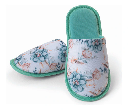 Pantufa Florais Fechada